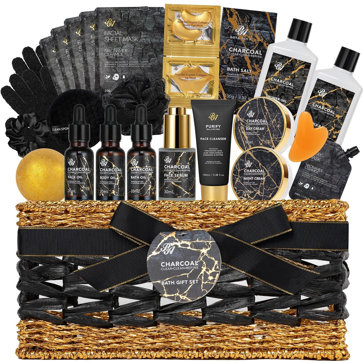 32-Piece Charcoal Spa Gift Set